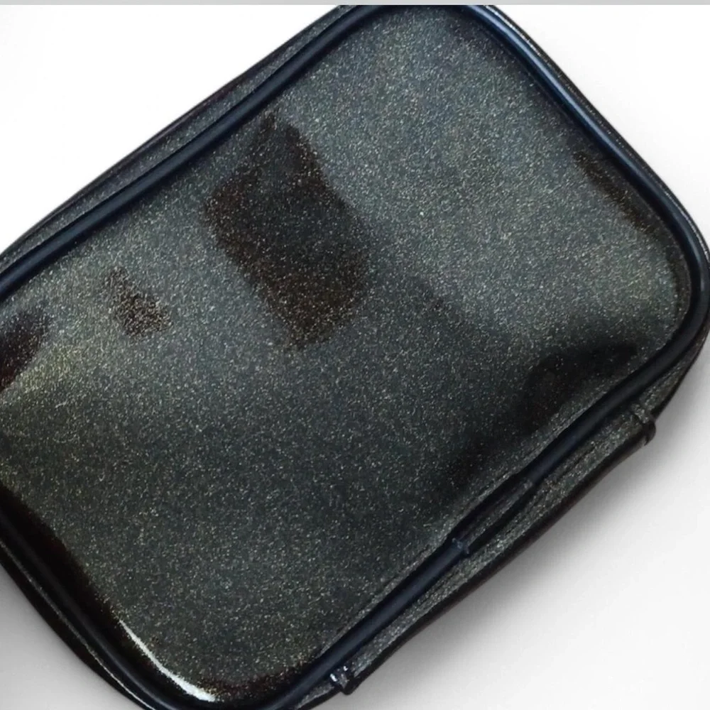 Benefit Cosmetics Good Brows Await Makeup Bag Black Pink Cosmetic Case